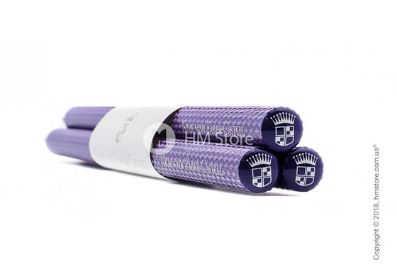 Комплект простых карандашей Graf von Faber-Castell 3 Graphite Pencils Guilloche, Violet Blue