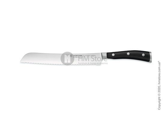 Нож Wusthof Bread Knife коллекция Classic Ikon, 20 см, Black