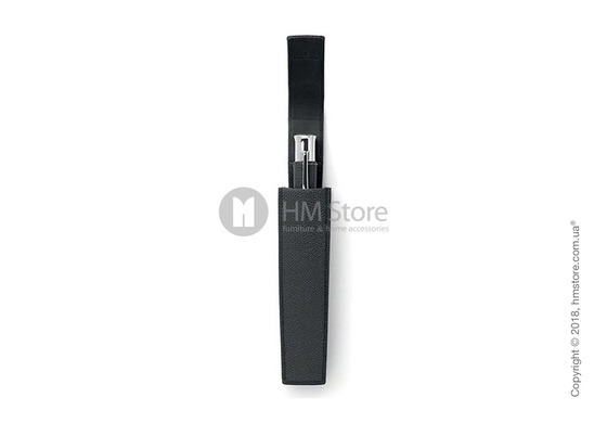 Кожаный пенал для ручки Graf von Faber-Castell Sliding Case for 1 Pen of The Year, Black Grained Leather