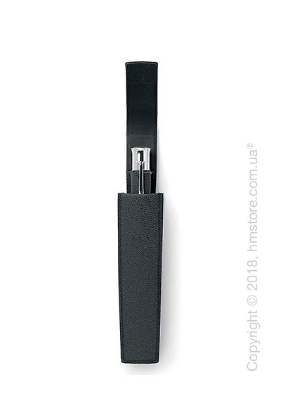 Кожаный пенал для ручки Graf von Faber-Castell Sliding Case for 1 Pen of The Year, Black Grained Leather