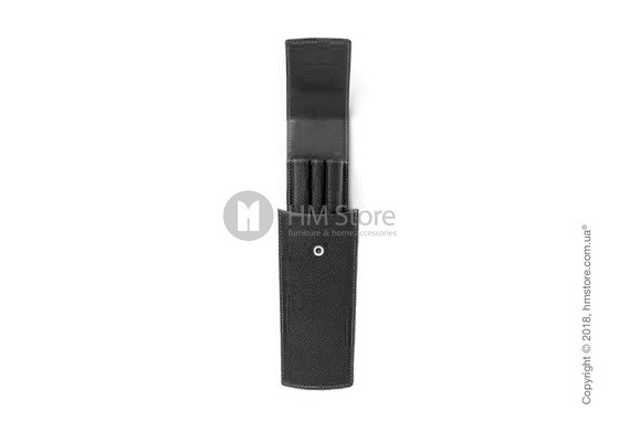 Кожаный пенал Graf von Faber-Castell Sliding Case For 3 Pens, Black Grained Leather