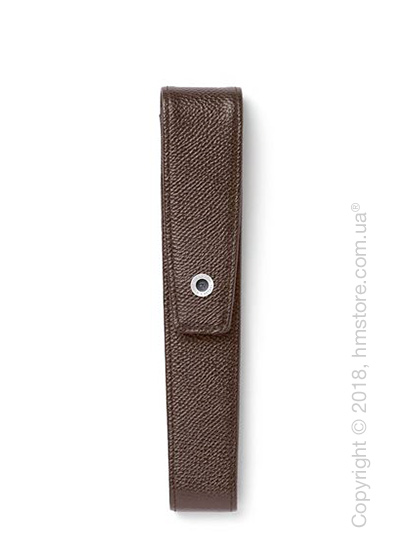 Кожаный пенал для ручки Graf von Faber-Castell Case With Magnetic Catch for 1 Pen Epsom, Dark Brown Grained Leather