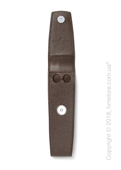 Кожаный пенал для ручек Graf von Faber-Castell Case With Magnetic Catch For 2 Pen Epsom, Dark Brown Grained Leather