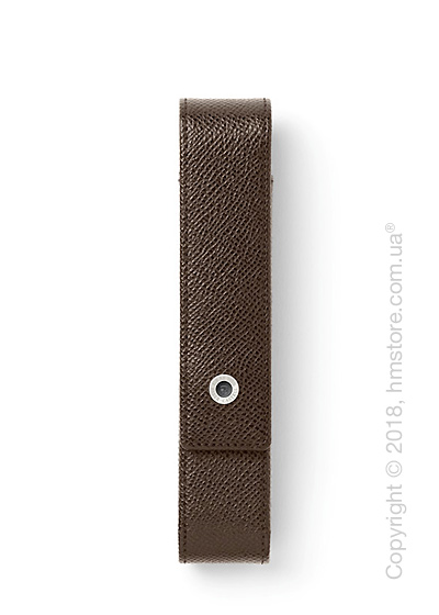 Кожаный пенал для ручки Graf von Faber-Castell Standard Case for 1 Pen Epsom, Dark Brown Grained Leather