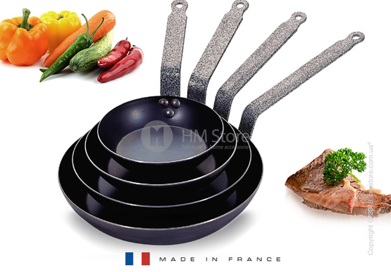 Сковорода из голубой стали De Buyer Force Blue 28 см