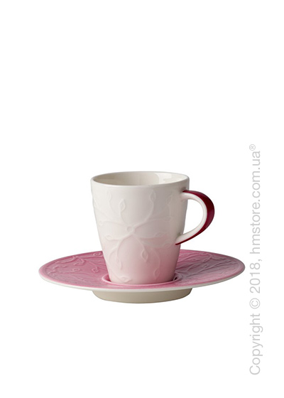 Чашка для эспрессо с блюдцем Villeroy & Boch коллекция Caffè Club Floral Touch 100 мл, Rose