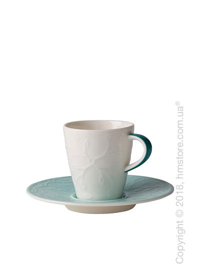 Чашка для эспрессо с блюдцем Villeroy & Boch коллекция Caffè Club Floral Touch 100 мл, Ivy
