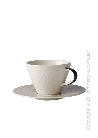 Чашка с блюдцем Villeroy & Boch коллекция Caffè Club Floral Touch 390 мл, Smoke