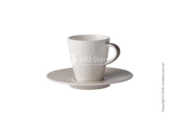 Чашка для эспрессо с блюдцем Villeroy & Boch коллекция Caffè Club Floral Touch 100 мл, Smoke