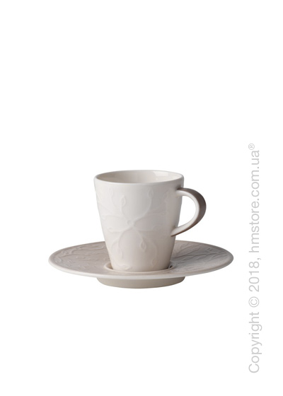 Чашка для эспрессо с блюдцем Villeroy & Boch коллекция Caffè Club Floral Touch 100 мл, Smoke