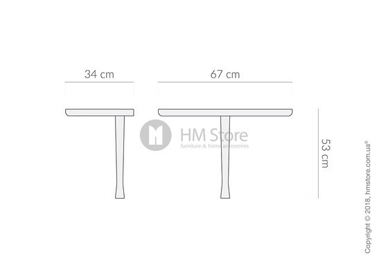 Стол пристенный Nomon Mesita M коллекция Momentos