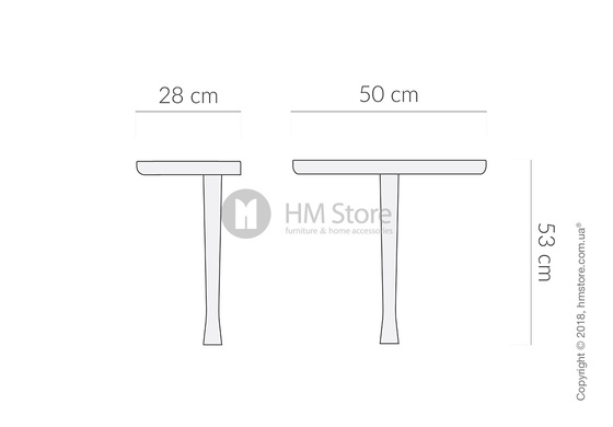 Стол пристенный Nomon Mesita S коллекция Momentos