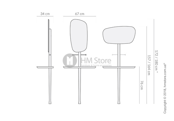 Столик с зеркалом Nomon Recibidor коллекция Momentos