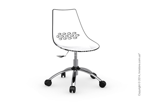 Кресло Connubia Jam, Swivel chair, Plastic white and glossy black