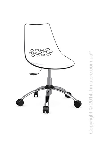 Кресло Connubia Jam, Swivel chair, Plastic white and glossy black