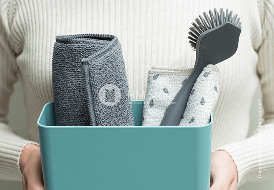 Щетка кухонная для посуды Brabantia Washing Brush with Suction Holder, Dark Grey