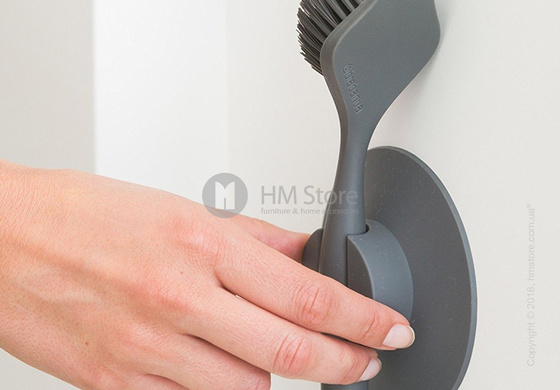 Щетка кухонная для посуды Brabantia Washing Brush with Suction Holder, Dark Grey