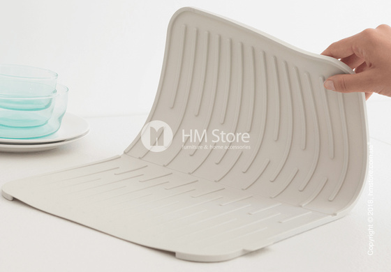 Коврик-сушка для посуды Brabantia Silicone Printing Mat, Light Grey