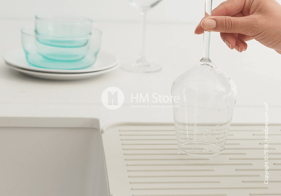 Коврик-сушка для посуды Brabantia Silicone Printing Mat, Light Grey