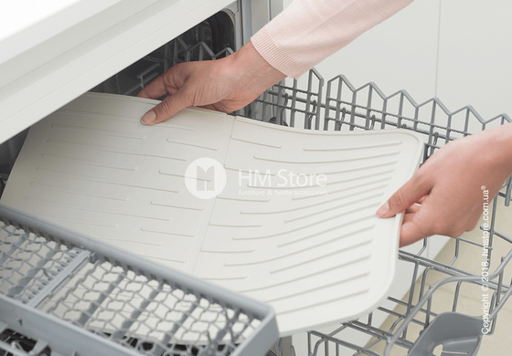 Коврик-сушка для посуды Brabantia Silicone Printing Mat, Light Grey Коврик-сушка для посуды Brabantia Silicone Printing Mat, Light Grey