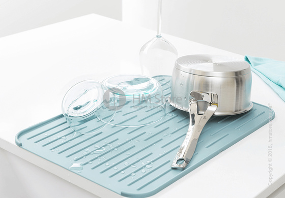 Коврик-сушка для посуды Brabantia Silicone Printing Mat, Mint