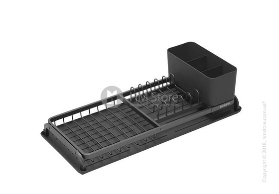Сушка для посуды Brabantia Compact Printing Rib, Dark Grey
