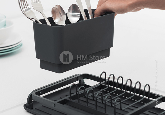 Сушка для посуды Brabantia Compact Printing Rib, Dark Grey