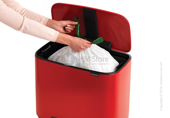 Ведро для мусора Brabantia Bo Pedal Bin 36 л, Passion Red