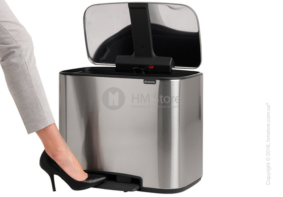 Ведро для мусора Brabantia Bo Pedal Bin 36 л,  Matt Steel Fingerprint Proof