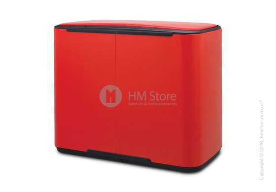 Ведро для сортировки мусора двухсекционное Brabantia Bo Pedal Bin 11/23 л, Passion Red