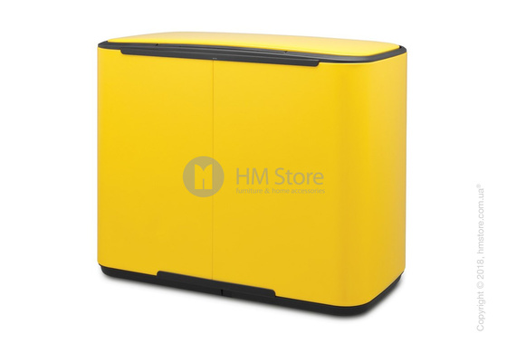 Ведро для сортировки мусора двухсекционное Brabantia Bo Pedal Bin 11/23 л, Daisy Yellow