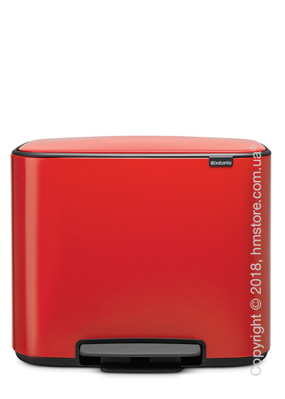 Ведро для сортировки мусора трехсекционное Brabantia Bo Pedal Bin 11/11/11 л, Passion Red