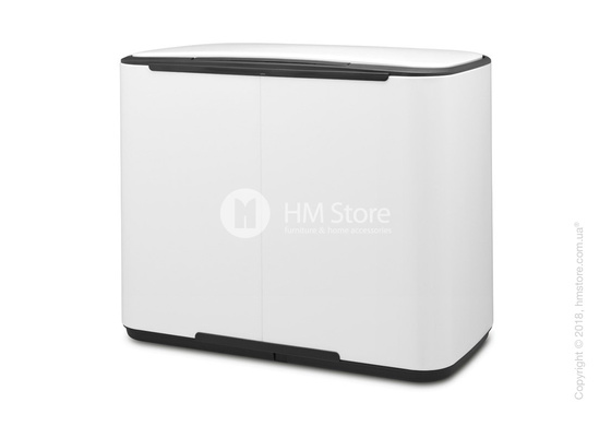 Ведро для сортировки мусора трехсекционное Brabantia Bo Pedal Bin 11/11/11 л, White