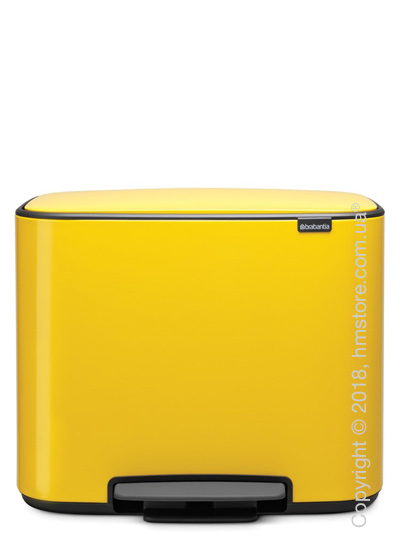 Ведро для сортировки мусора трехсекционное Brabantia Bo Pedal Bin 11/11/11 л, Daisy Yellow