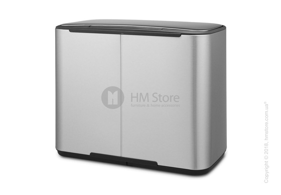 Ведро для сортировки мусора трехсекционное Brabantia Bo  Pedal Bin 11/11/11 л,  Matt Steel Fingerprint Proof Ведро для сортировки мусора трехсекционное Brabantia Bo  Pedal Bin 11/11/11 л,  Matt Steel Fingerprint Proof