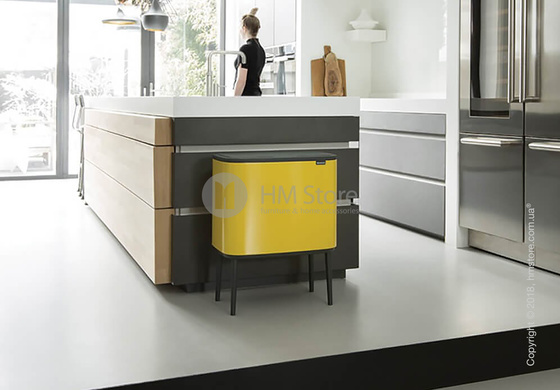 Ведро для мусора Brabantia Bo Touch Bin 36 л, Daisy Yellow