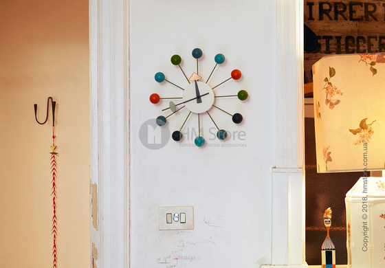 Часы настенные Vitra Ball Clock, Multicoloured