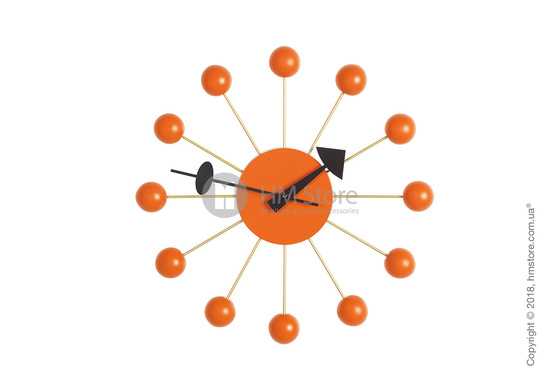 Часы настенные Vitra Ball Clock, Orange