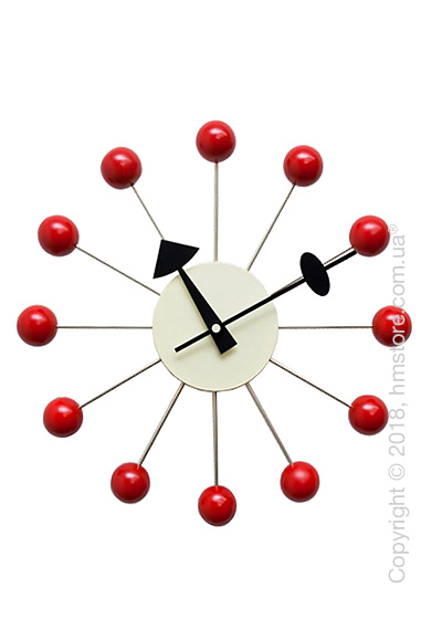 Часы настенные Vitra Ball Clock, Red