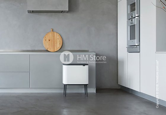 Ведро для сортировки мусора двухсекционное Brabantia Bo Touch Bin 11/23 л, White