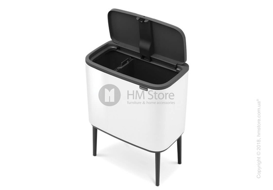 Ведро для сортировки мусора двухсекционное Brabantia Bo Touch Bin 11/23 л, White