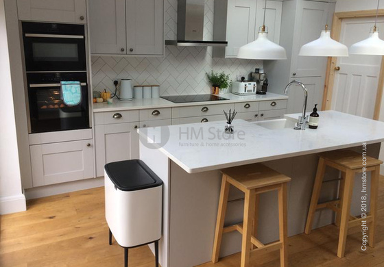 Ведро для сортировки мусора трехсекционное Brabantia Bo Touch Bin 11/11/11 л, White