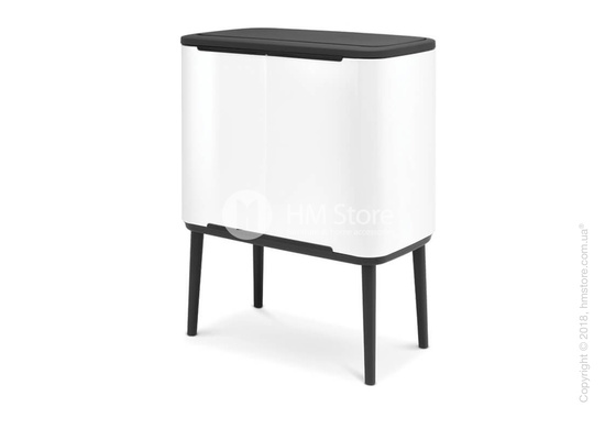 Ведро для сортировки мусора трехсекционное Brabantia Bo Touch Bin 11/11/11 л, White