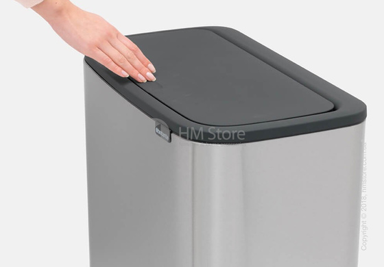 Ведро для сортировки мусора трехсекционное Brabantia Bo Touch Bin 11/11/11 л,  Matt Steel Fingerprint Proof Ведро для сортировки мусора трехсекционное Brabantia Bo Touch Bin 11/11/11 л,  Matt Steel Fingerprint Proof