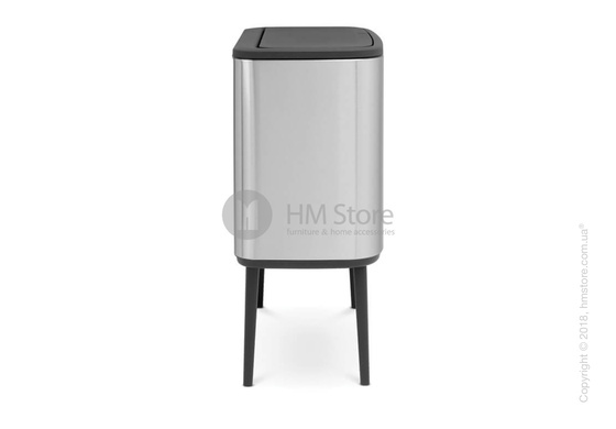 Ведро для сортировки мусора трехсекционное Brabantia Bo Touch Bin 11/11/11 л,  Matt Steel Fingerprint Proof Ведро для сортировки мусора трехсекционное Brabantia Bo Touch Bin 11/11/11 л,  Matt Steel Fingerprint Proof