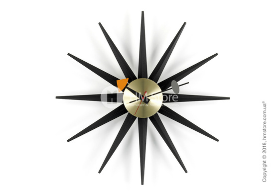 Часы настенные Vitra Sunburst Clock, Black