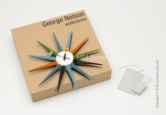 Часы настенные Vitra Sunburst Clock, Multicoloured