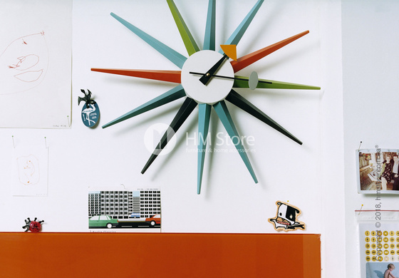 Часы настенные Vitra Sunburst Clock, Multicoloured