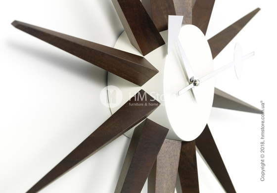 Часы настенные Vitra Sunburst Clock, Walnut