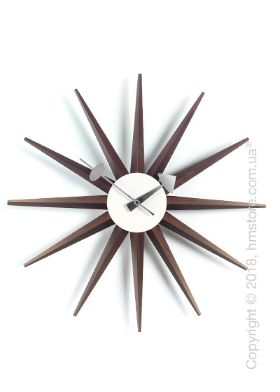 Часы настенные Vitra Sunburst Clock, Walnut